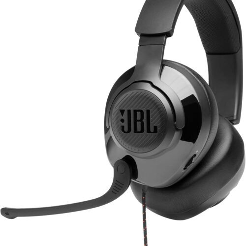 JBL QUANTUM 200 WIRED OVER-EAR GAMING HEADSET WITH FLIP-UP MIC Black Global