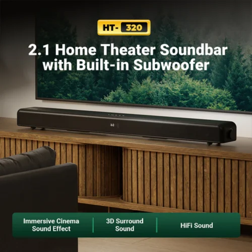 Fenda HT-320—2.1 Home Theater Soundbar with Built-in Subwoofer