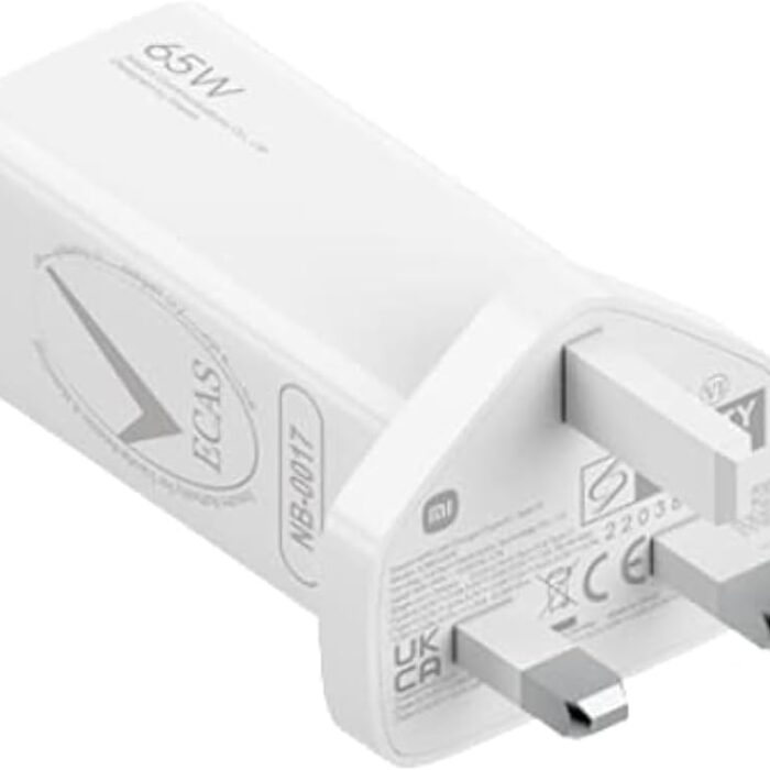 Mi 65w Gan Charger (Type A Type C) 3PIN white UK