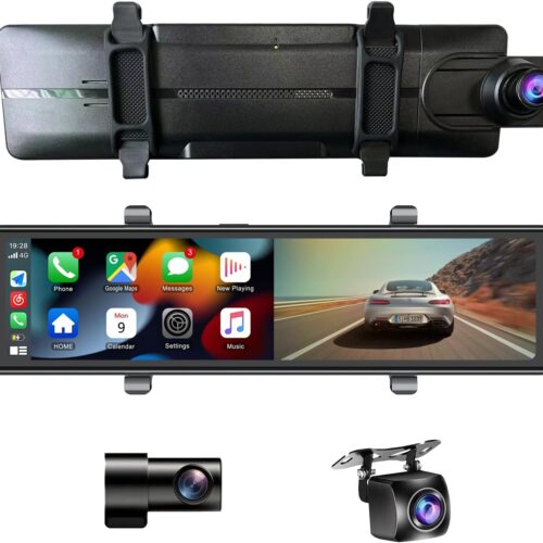 ROADSTAR Dashcam RS300 Rearview Dash Cam Wide Black Global