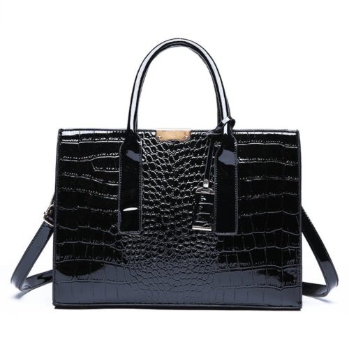 Croc-Embossed Patent Leather Handbag - Tradedubai.ae Wholesale B2B Market Croc-Embossed Patent Leather Handbag - Tradedubai.ae Wholesale B2B Market
