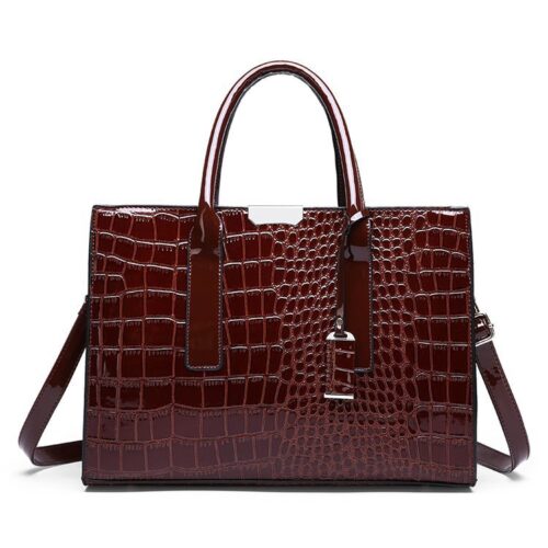 Croc-Embossed Patent Leather Handbag - Tradedubai.ae Wholesale B2B Market Croc-Embossed Patent Leather Handbag - Tradedubai.ae Wholesale B2B Market