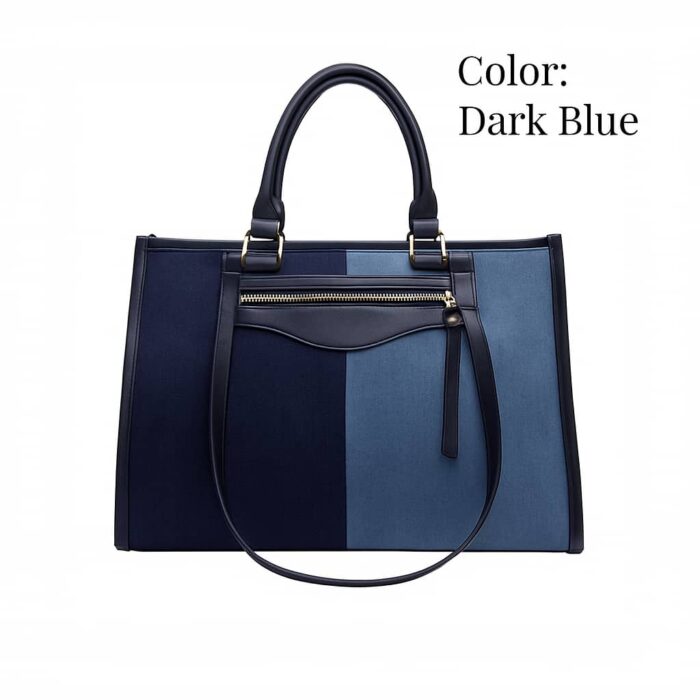 Denim Contrast Panel Tote Bag - Tradedubai.ae Wholesale B2B Market