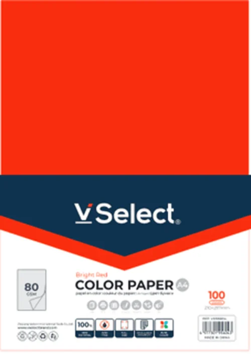 VSelect A4 COLOR PAPER 80gsm Pastel red VS195610 - Tradedubai.ae Wholesale B2B Market - Tradedubai.ae Wholesale B2B Market