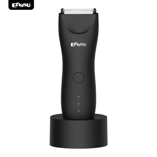ENSSU Men's Body Trimmer - Waterproof, Ceramic Blade For Groin & Body, With LED Light & Dock - ES032BK - Tradedubai.ae Wholesale B2B Market - Tradedubai.ae Wholesale B2B Market
