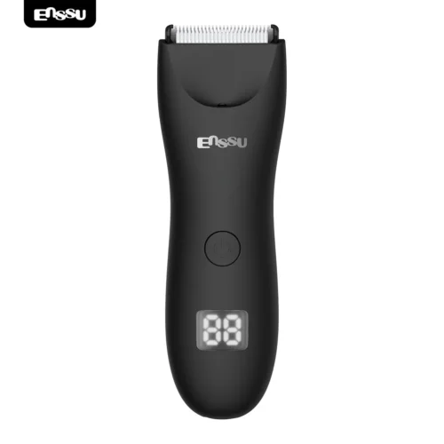 ENSSU Men's Body Trimmer – Waterproof, Ceramic Blade For Groin & Body, LED Light, LCD Display & Dock - ES033BK - Tradedubai.ae Wholesale B2B Market - Tradedubai.ae Wholesale B2B Market