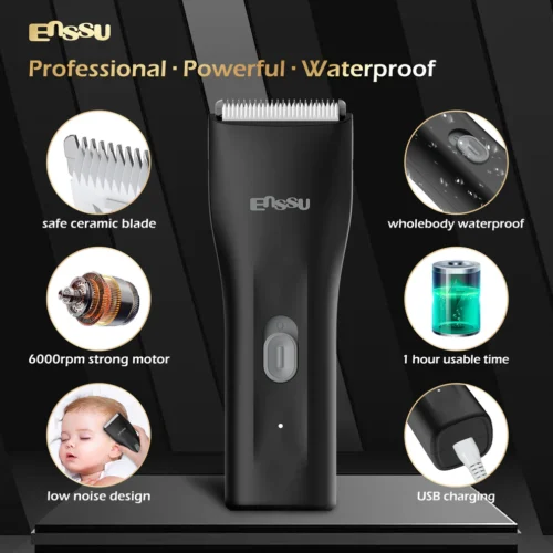 ENSSU Mini Electric Hair Clipper – IPX7 Waterproof with Ceramic Safe Blade 5 - Tradedubai.ae Wholesale B2B Market - Tradedubai.ae Wholesale B2B Market